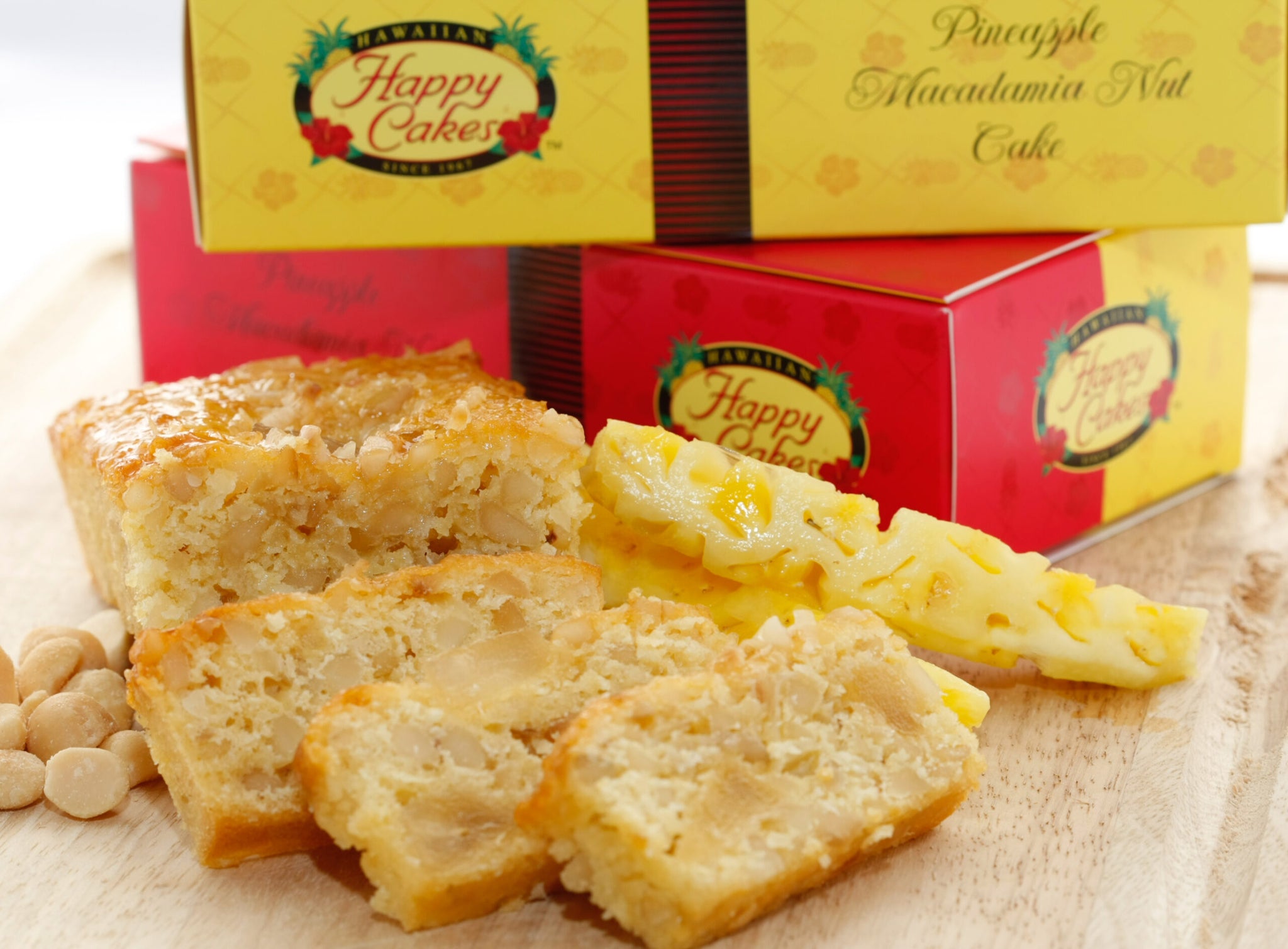 Two-pack of 16oz Original Pineapple Macadamia Nut Happy Cakes